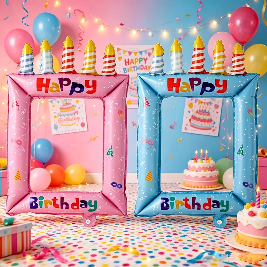 1/2pcs Blue Pink Birthday Phot - Science Of Happiness 评论和价格
