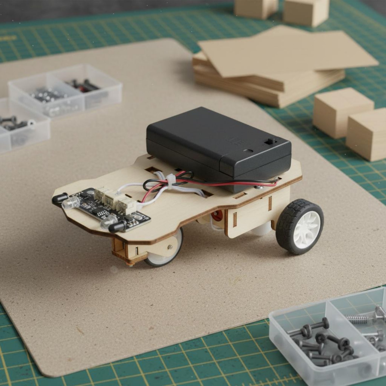 Wooden Intelligent Vehicle Kit - Science Robotics 评论和价格